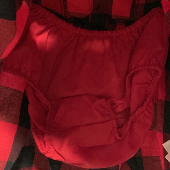 The Children’s Place, Classic Red, Ruffled Dress, with Bloomers. - Picture 4 of 8